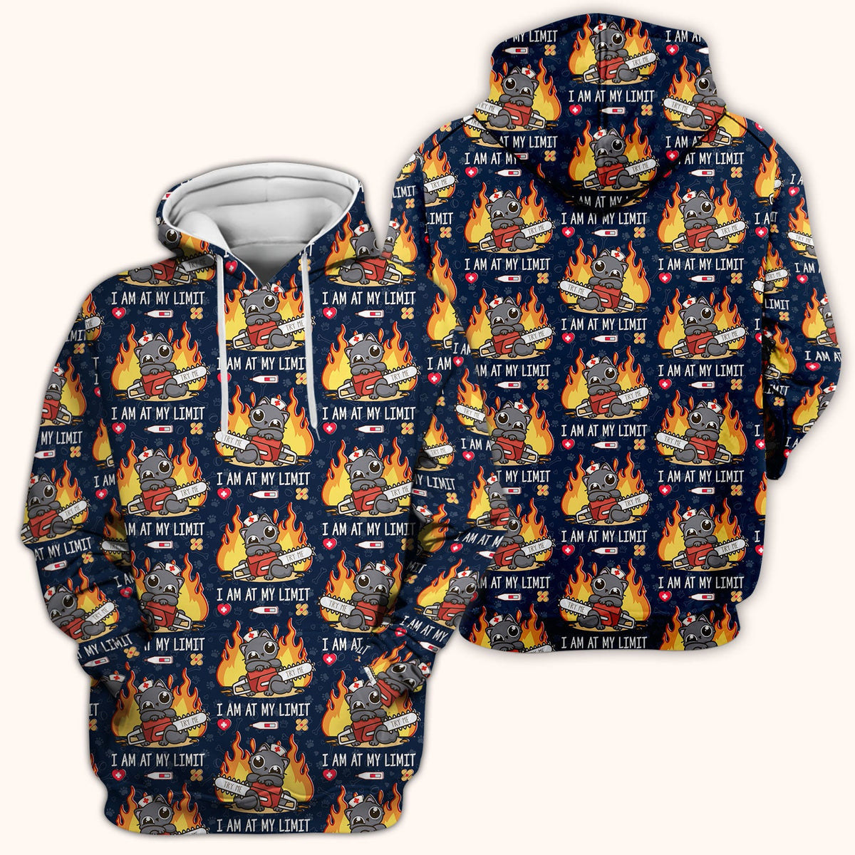 Cat I Am At My Limit Nurse Scrub Top