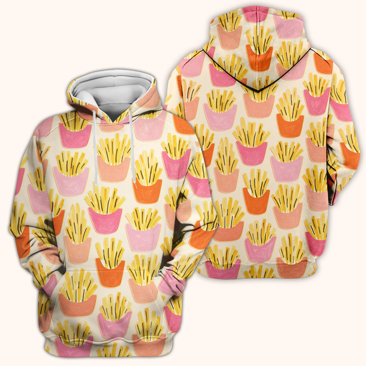 French Fries Nurse Scrub Top