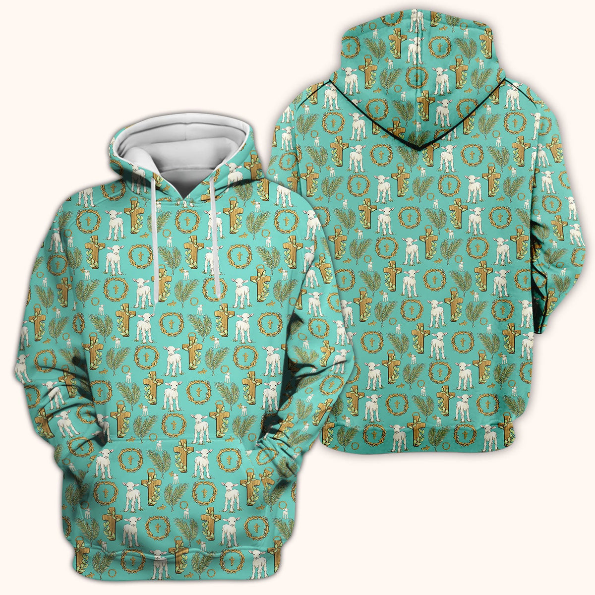 Faith Lamb Cross Nurse Scrub Top