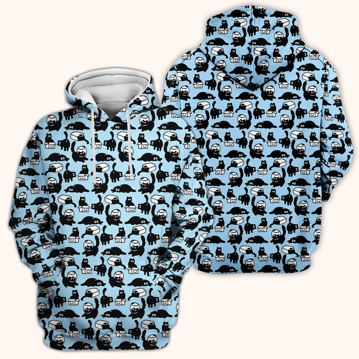 Dark Playful Cat Nurse Scrub Top