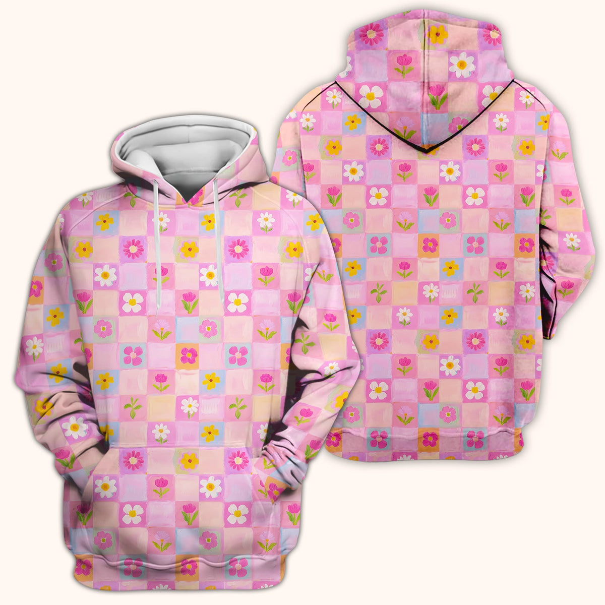 Colorful Mixed Flowers Nurse Scrub Top