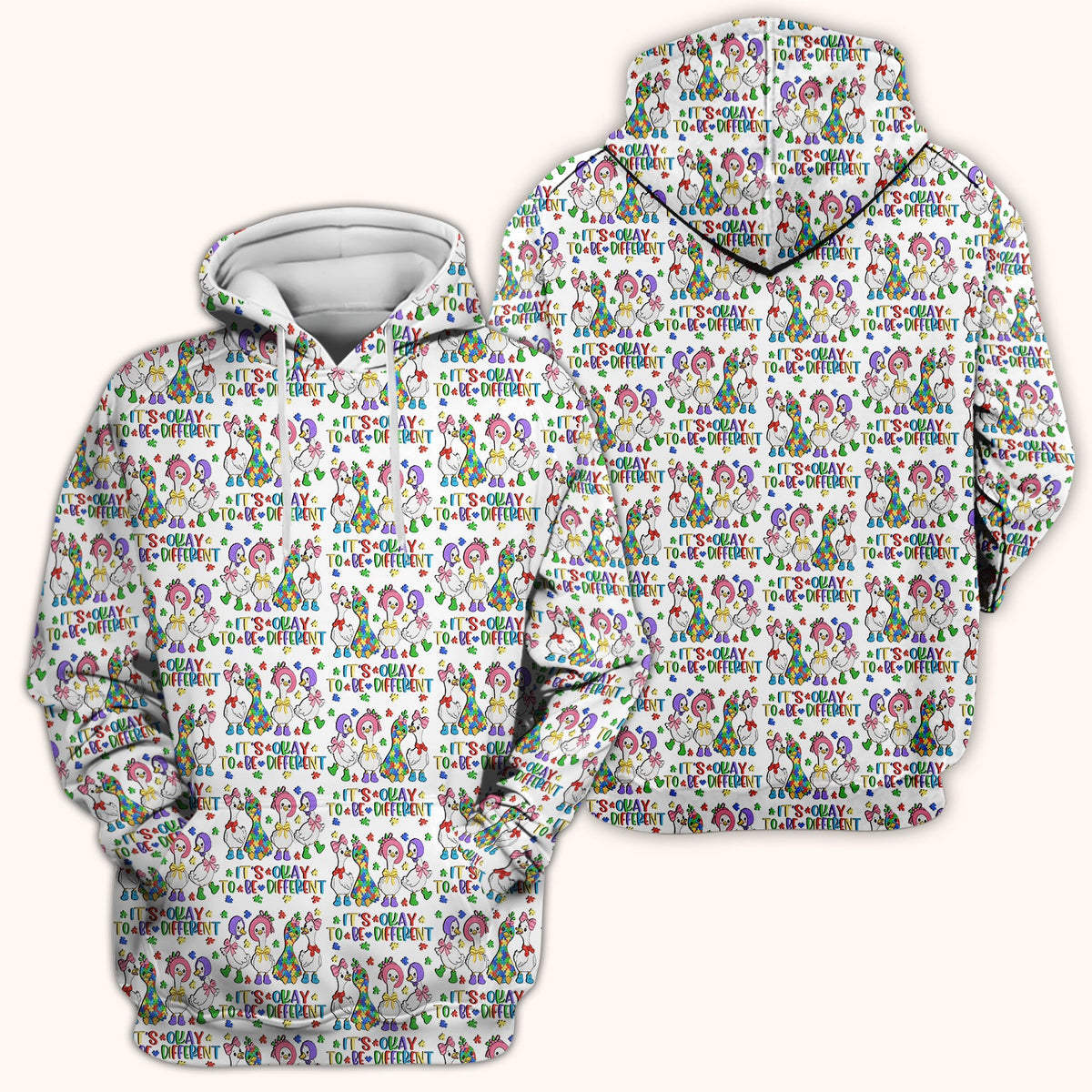 It's Okay To Be Different Duck Nurse Scrub Top