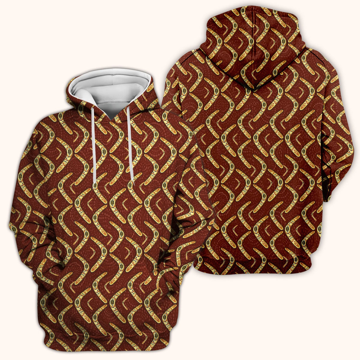 Aboriginal Boomerang Nurse Scrub Top