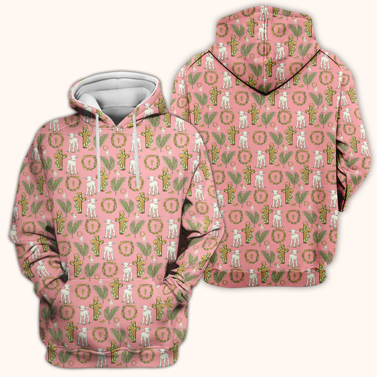 Faith Lamb Cross Nurse Scrub Top