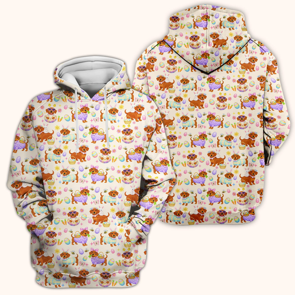 Easter Dachshund Nurse Scrub Top