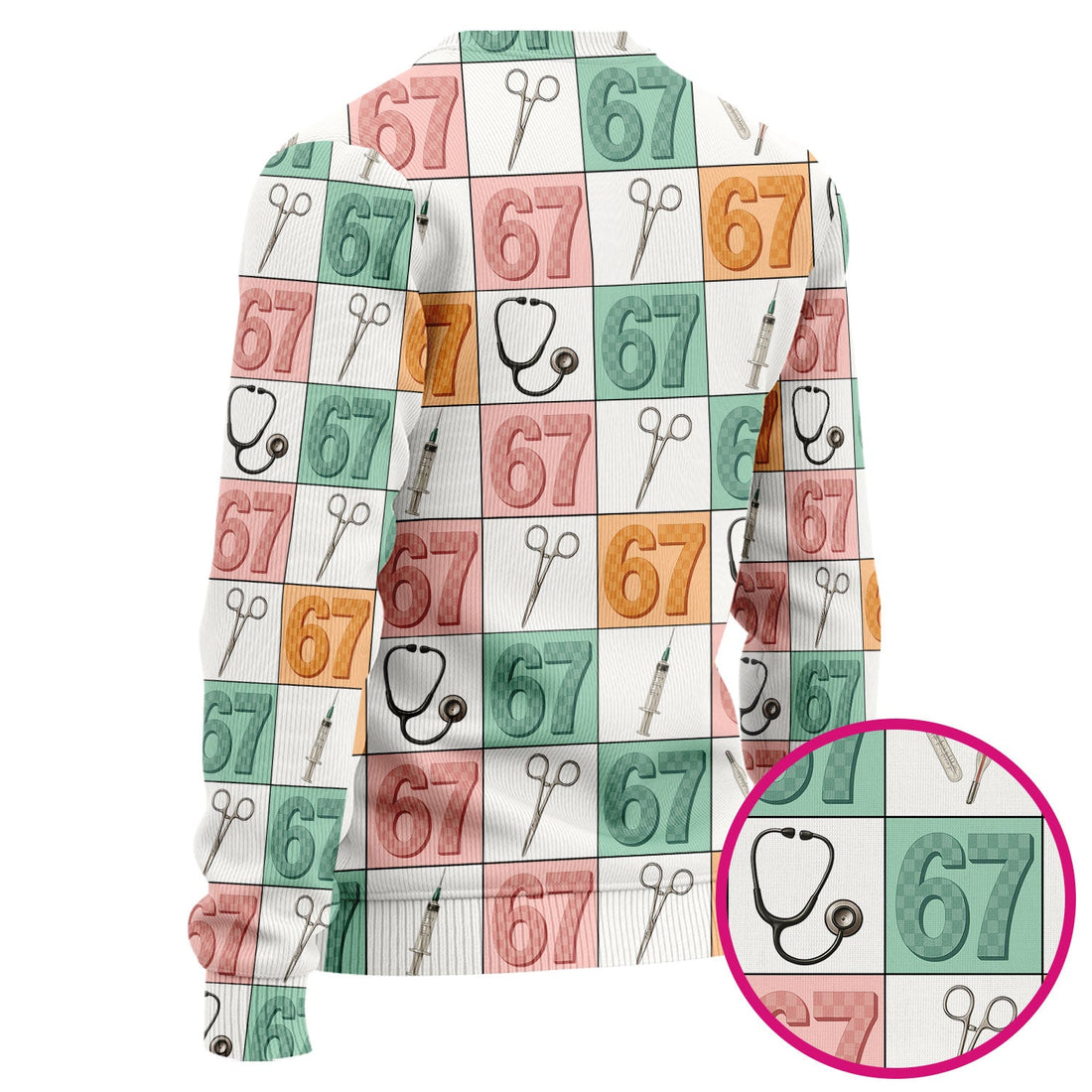 67 Patchwork Medical Tools Ugly Christmas Sweater