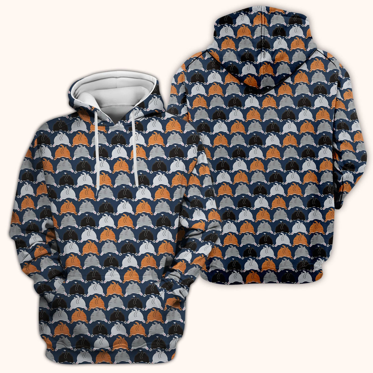 Multicolor Cat Nurse Scrub Top