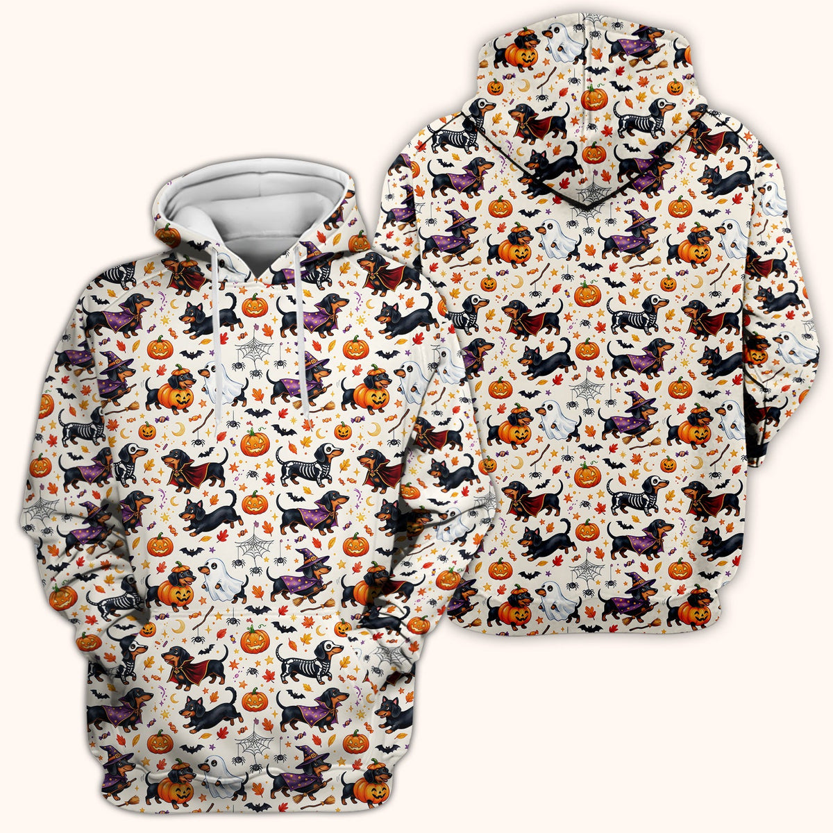 Halloween Dachshund Costume Nurse Scrub Top