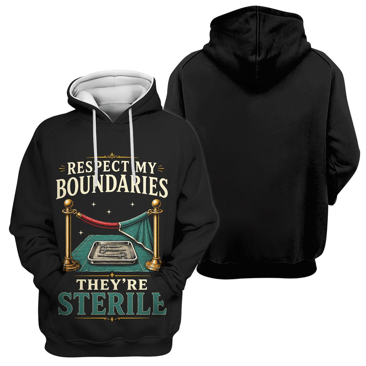Respect My Sterile Boundaries Nurse Scrub Top