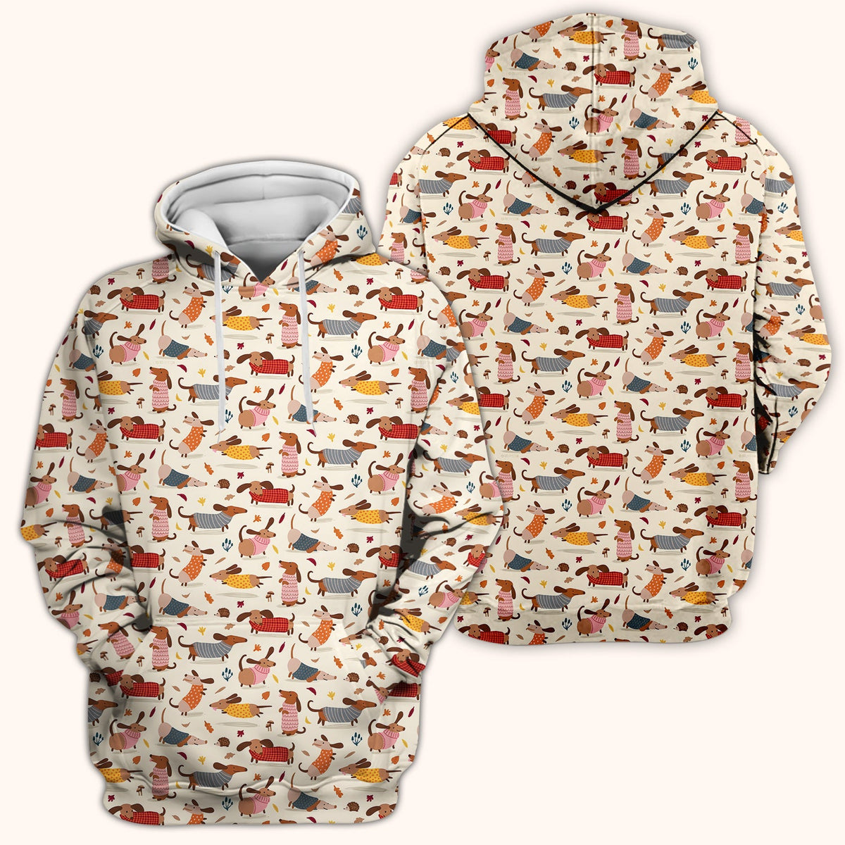 Cute Autumn Dachshund Nurse Scrub Top