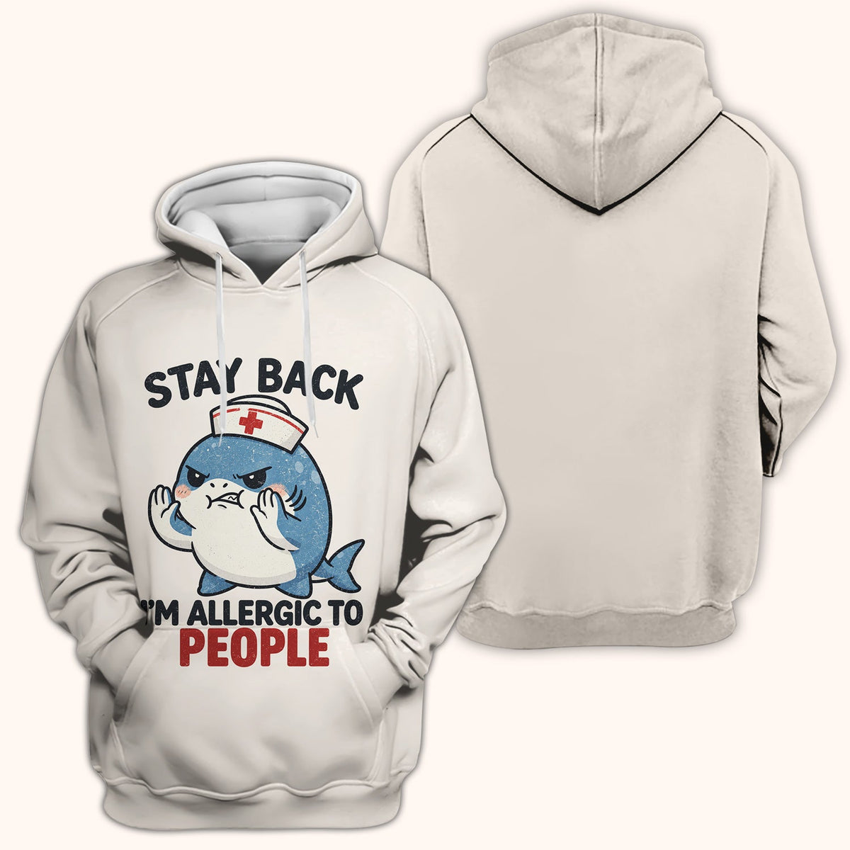 Stay Back I'm Allergic To People Nurse Shark Shirt