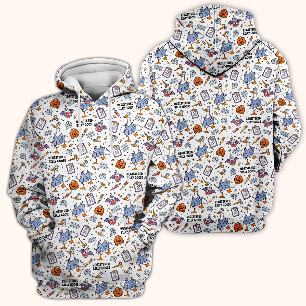Registered Silly Goose Nurse Scrub Top - Halloween Gift