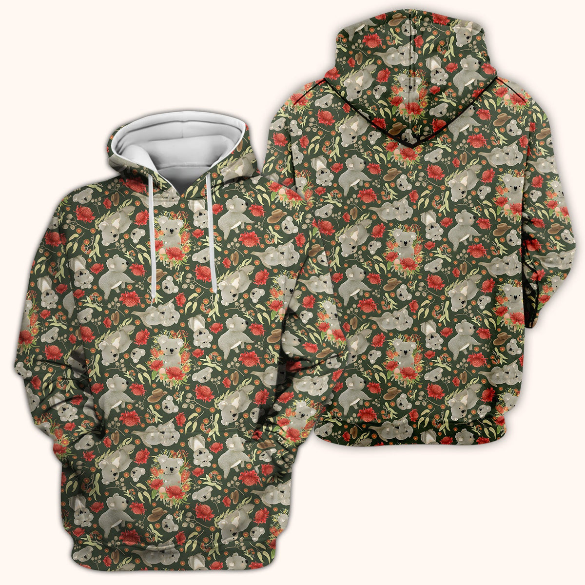 Koala Wildflower Nurse Scrub Top