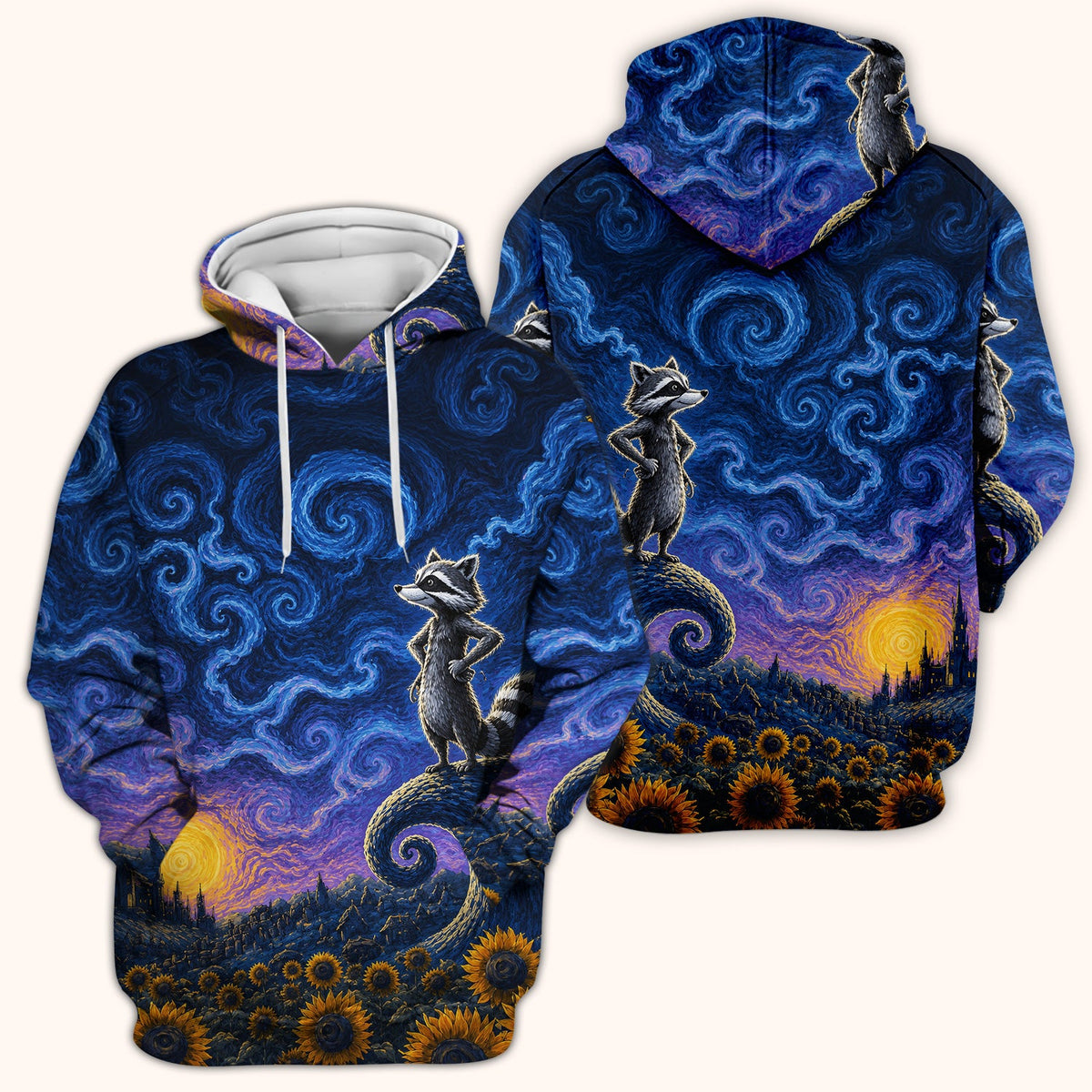 Starry Raccoon Nurse Scrub Top
