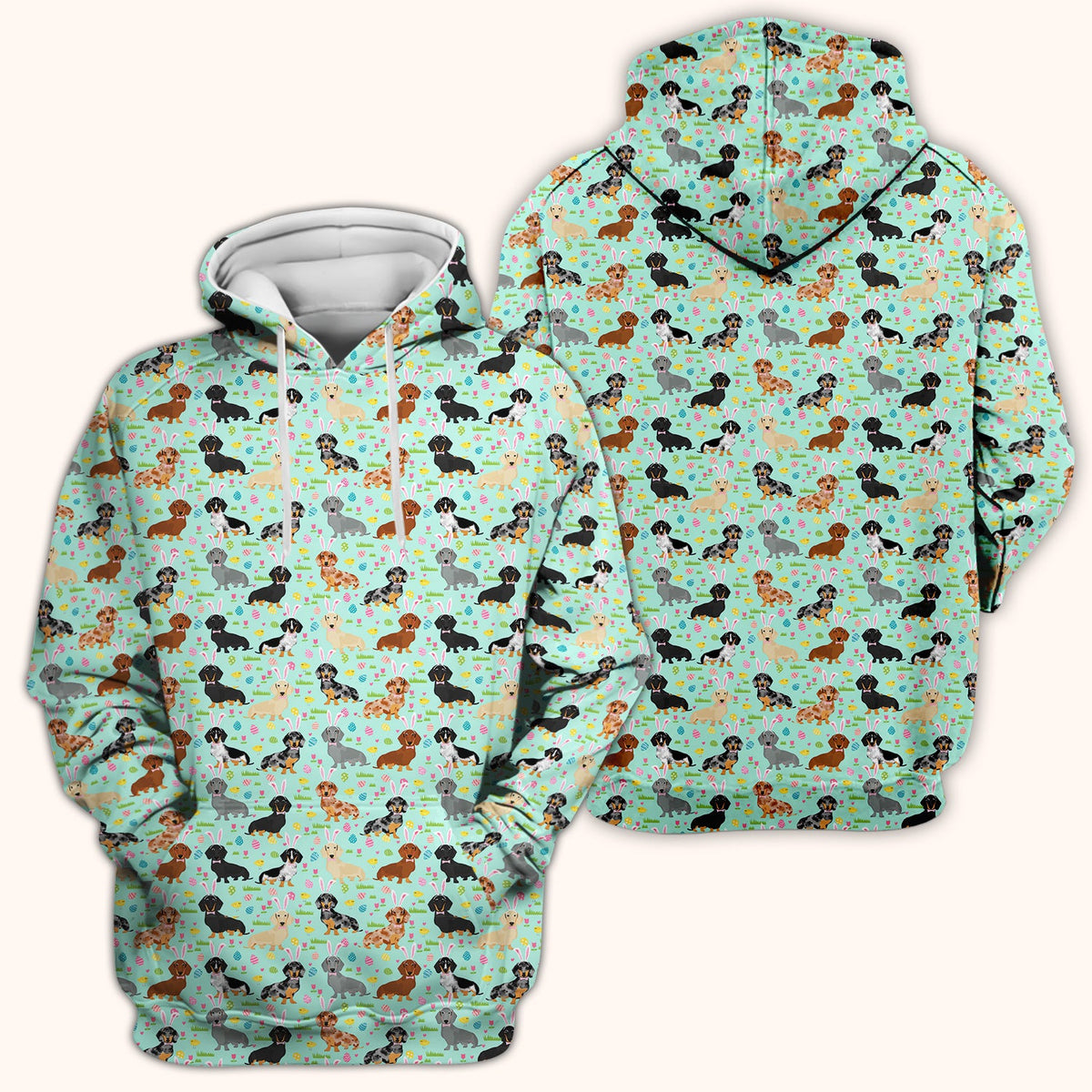 Dachshund Dog Nurse Scrub Top - Easter Gift