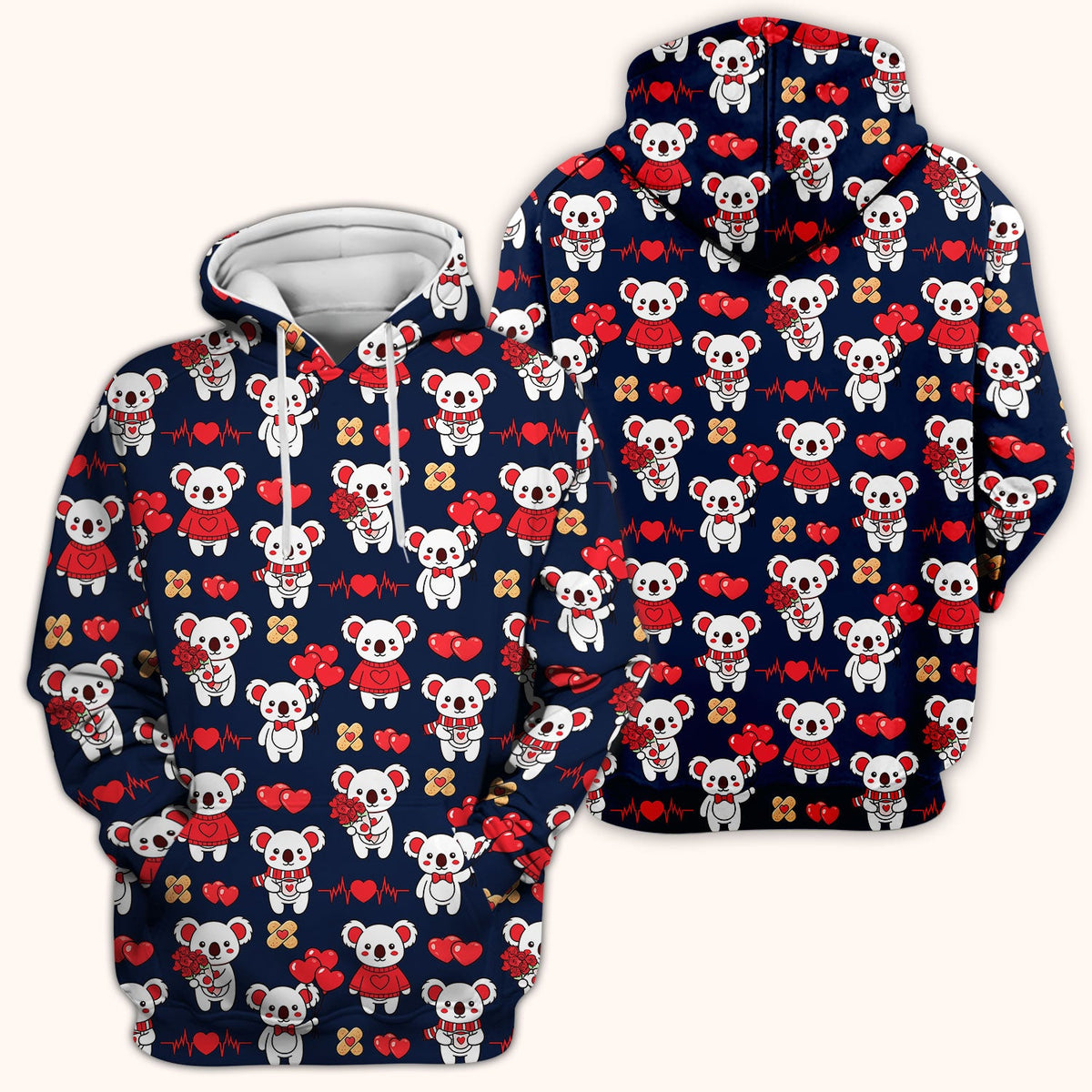 Sweet Koala Scrub Top - Valentines Day Gift For Nurse