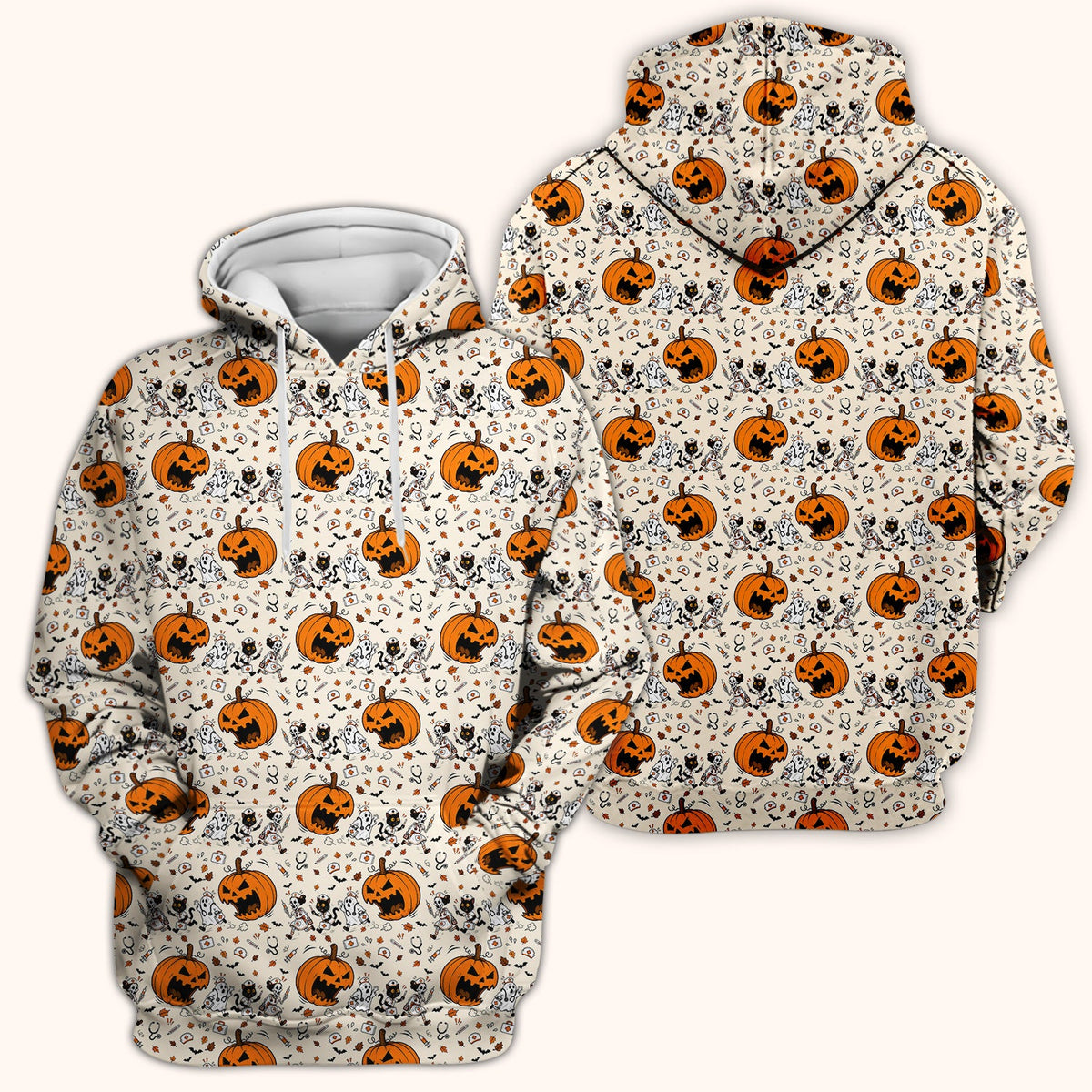Pumpkin Chasing Nurse Scrub Top - Halloween Gift