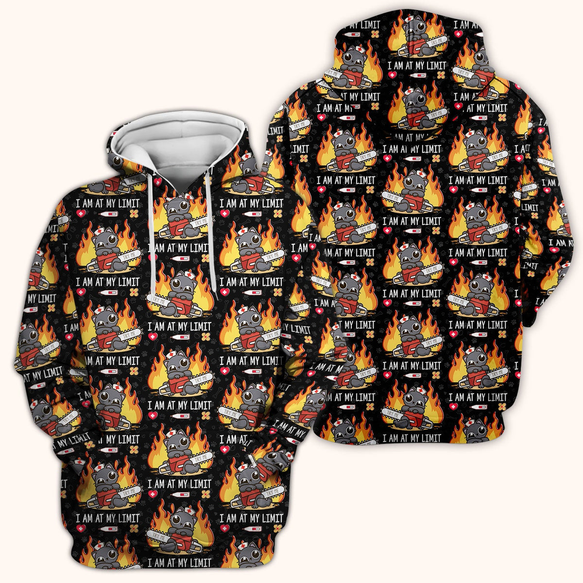 Cat I Am At My Limit Nurse Scrub Top
