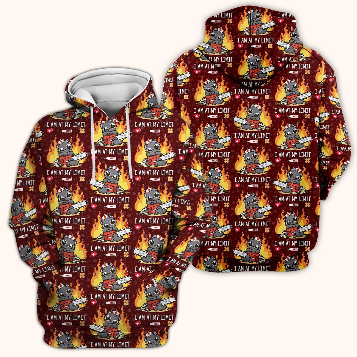 Cat I Am At My Limit Nurse Scrub Top
