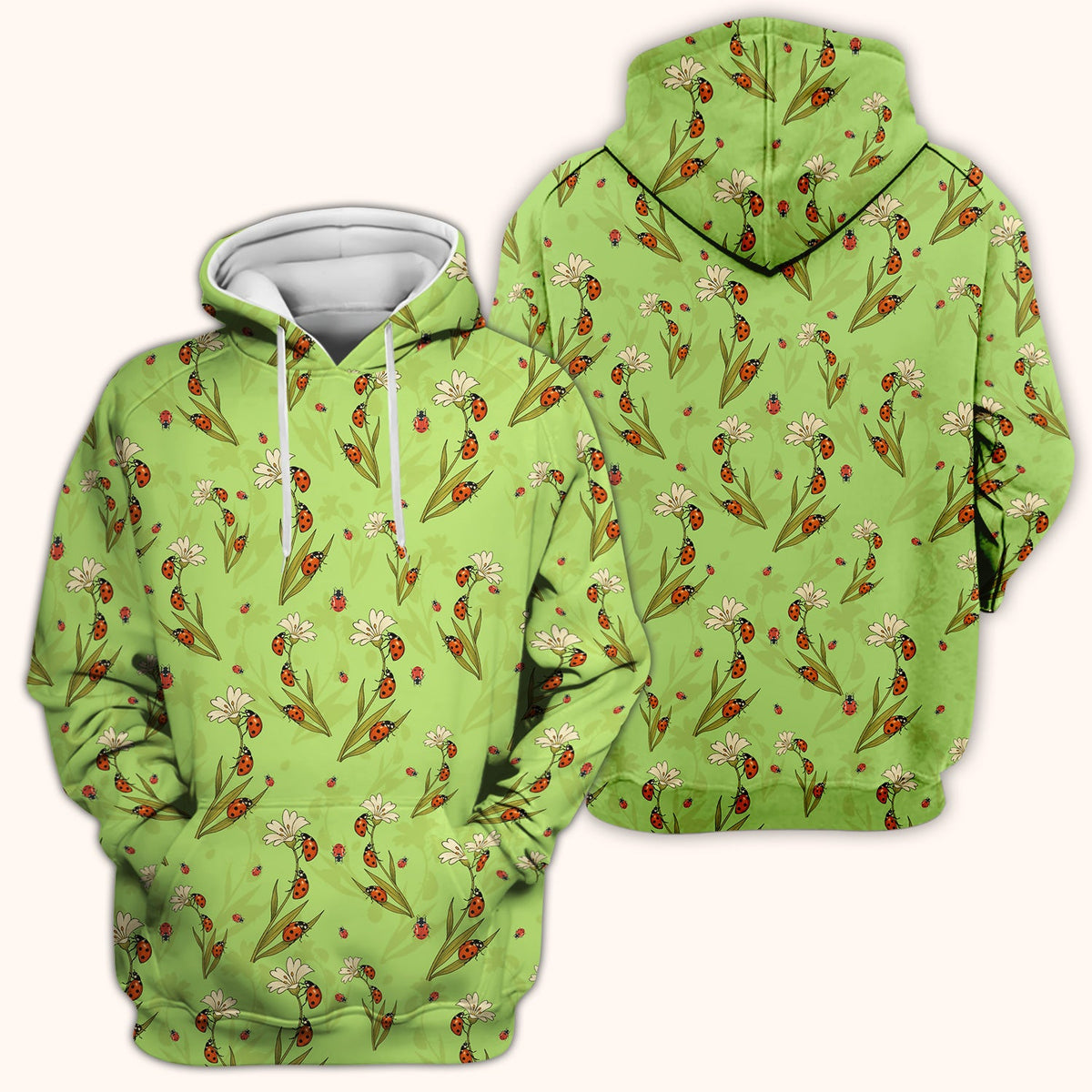 Fresh Daisy Ladybug Garden Nurse Scrub Top
