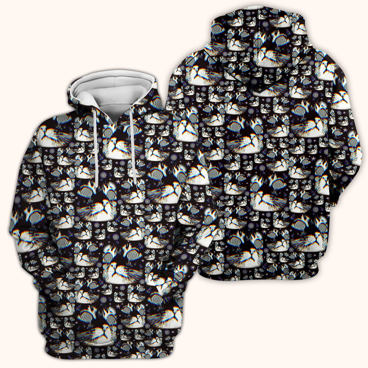 Cosmic Cat Eye Spiral Nurse Scrub Top