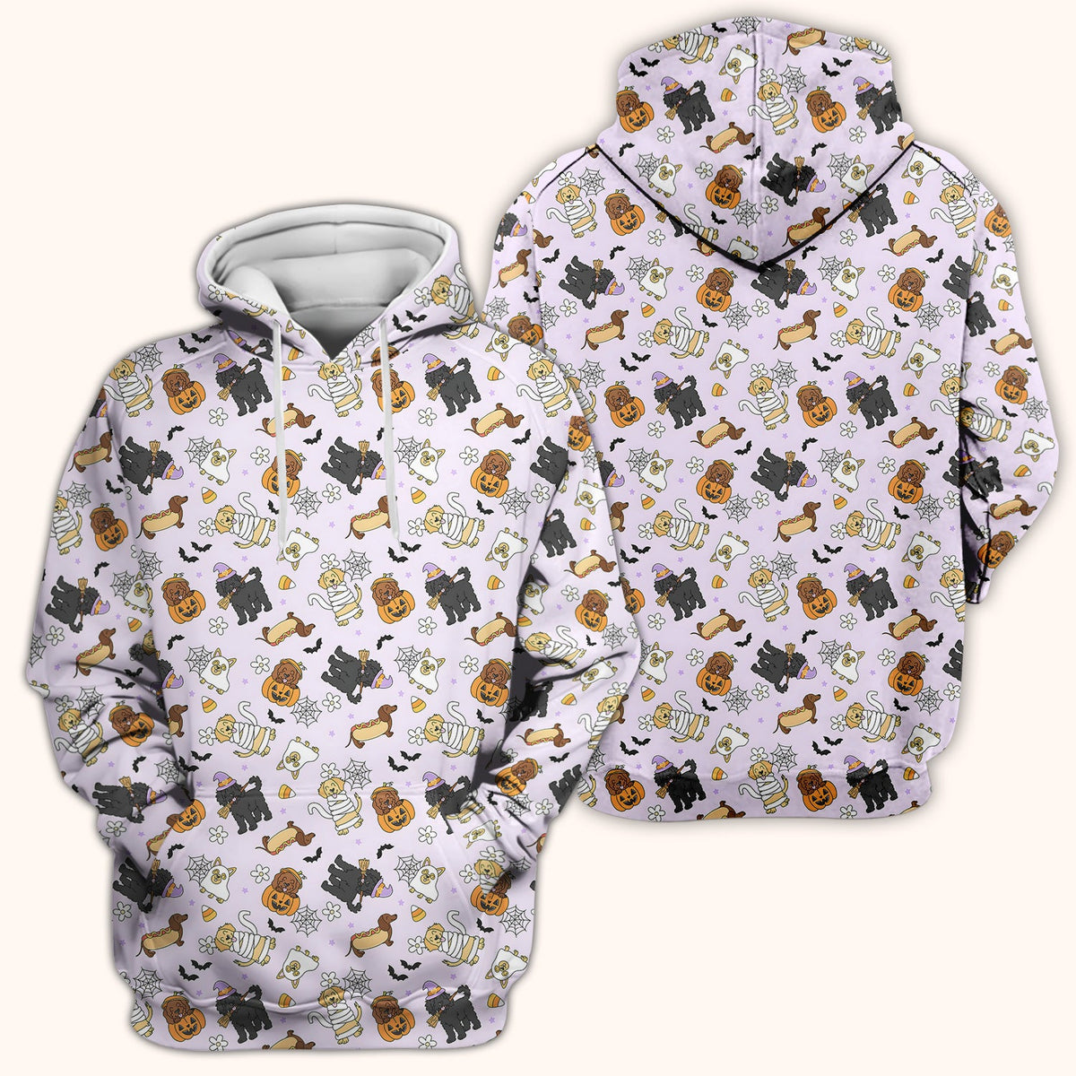 Halloween Costumed Pets Nurse Scrub Top