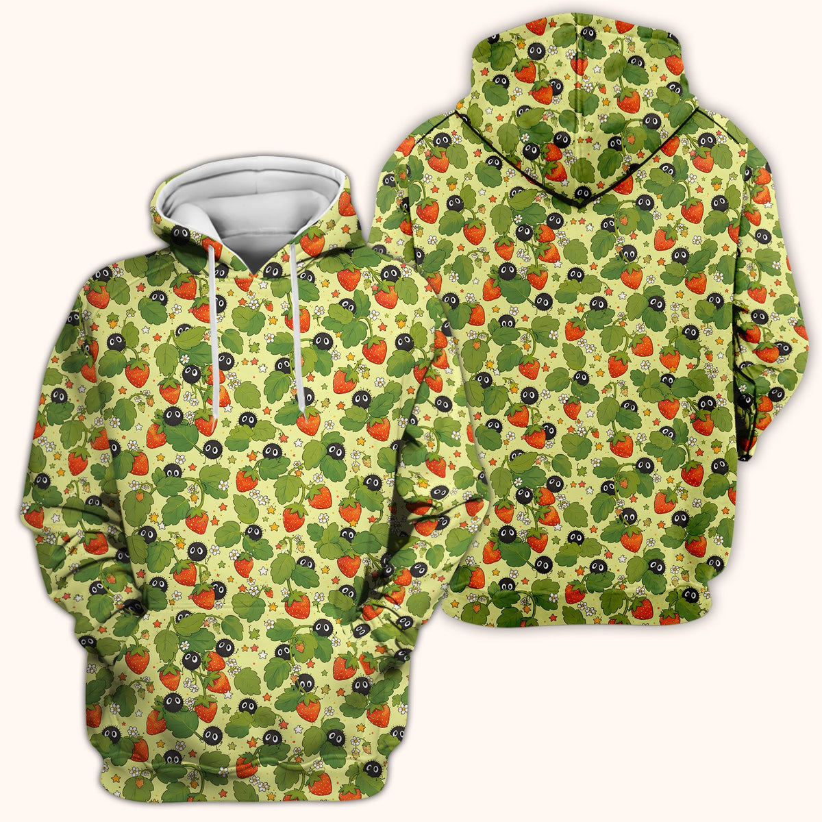 Strawberry Soot Sprite Nurse Scrub Top