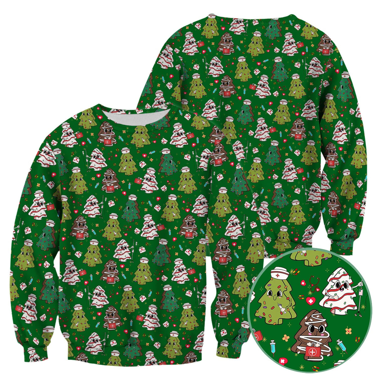 Christmas Tree Nurse Scrub Top