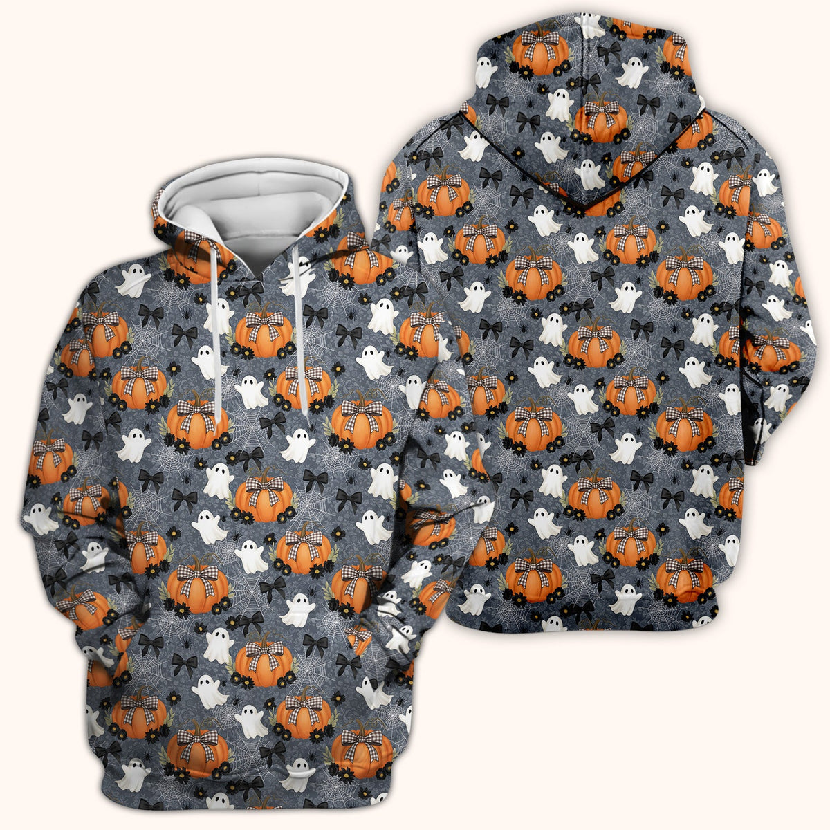Ghost Pumpkin Halloween Nurse Scrub Top