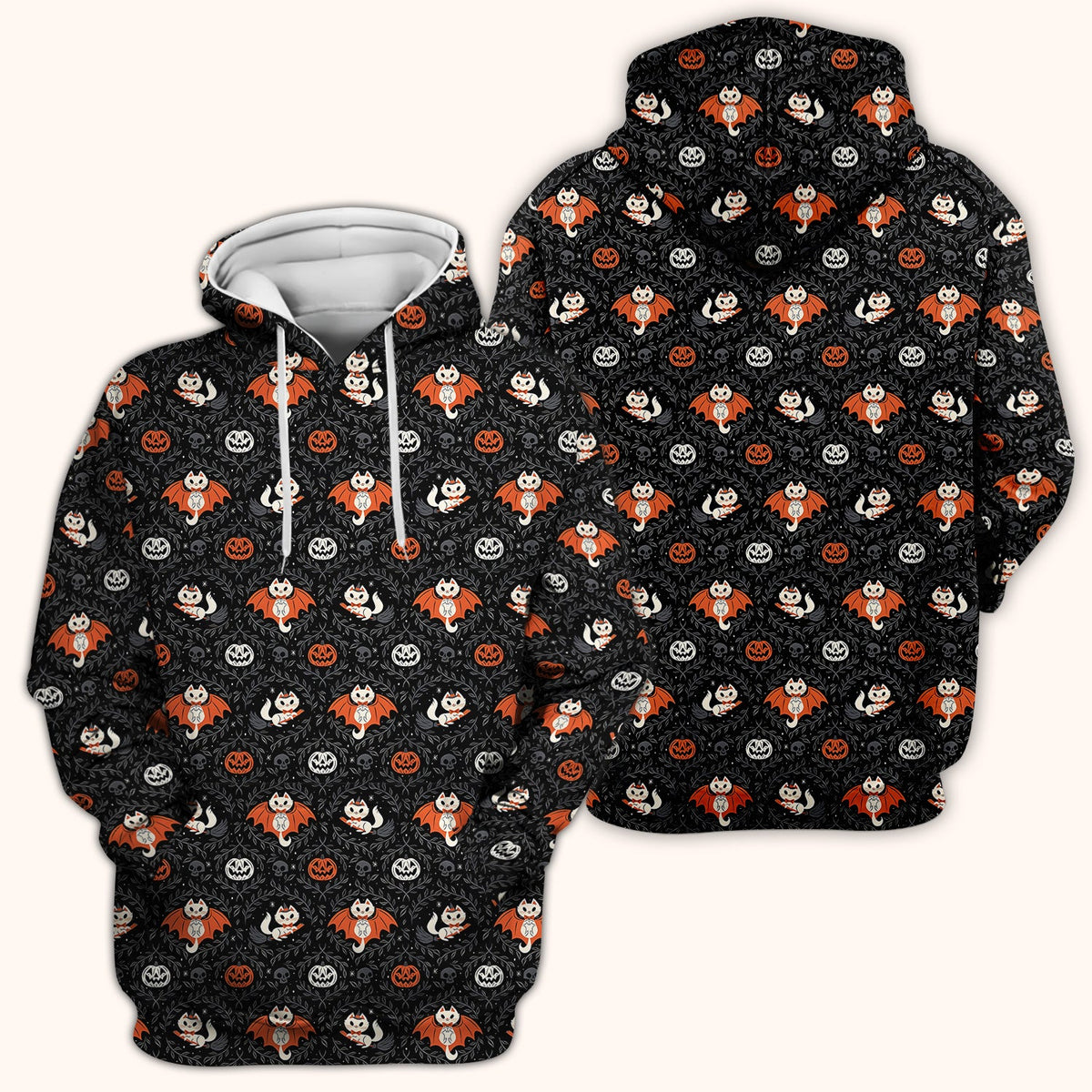 Halloween Vampire Cat Nurse Scrub Top