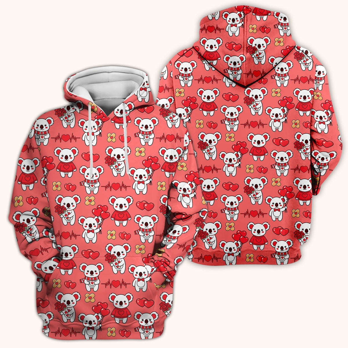 Sweet Koala Scrub Top - Valentines Day Gift For Nurse
