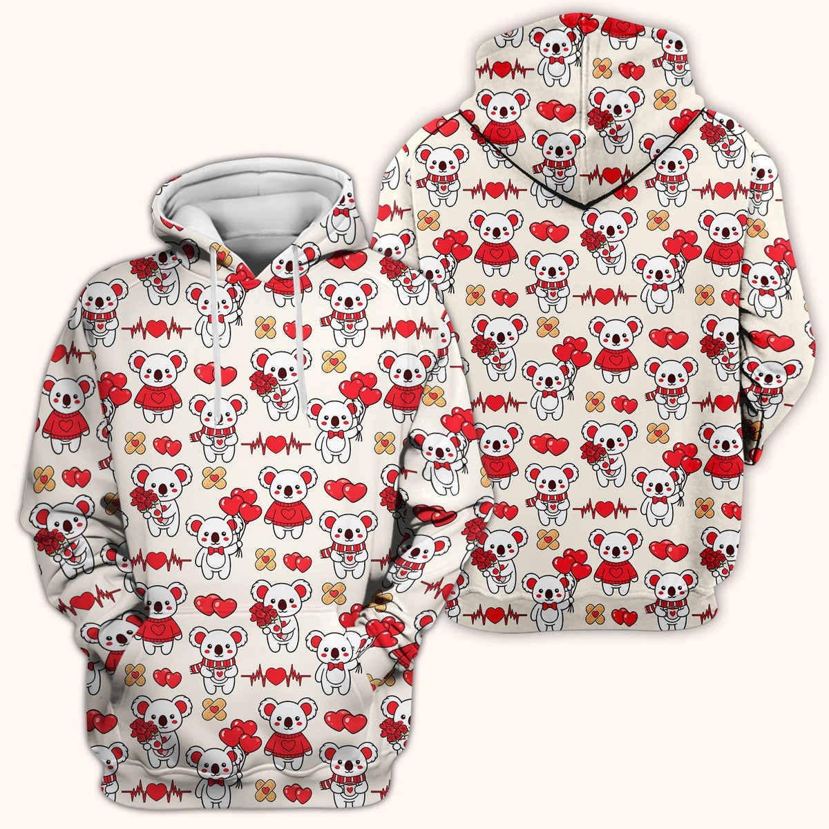 Sweet Koala Scrub Top - Valentines Day Gift For Nurse