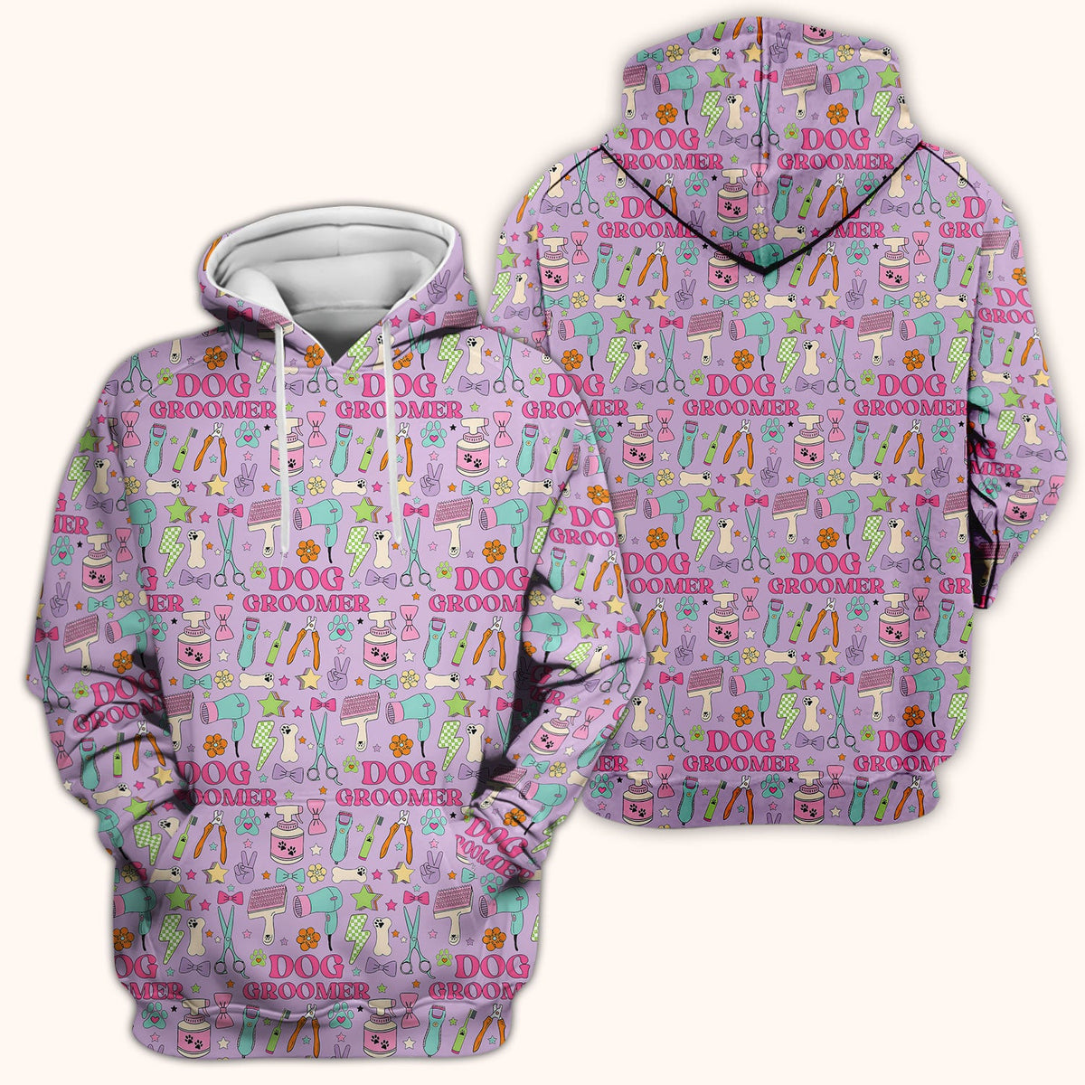 Dog Groomer Tools Nurse Scrub Top