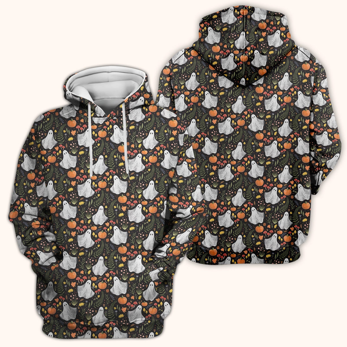 Pumpkin Woodland Nurse Scrub Top