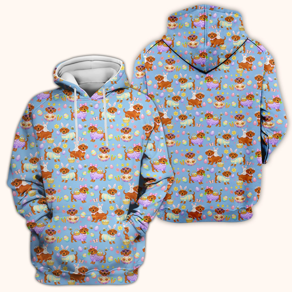 Easter Dachshund Nurse Scrub Top