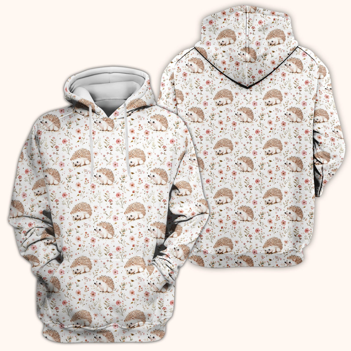Hedgehog Wildflower Garden Nurse Scrub Top