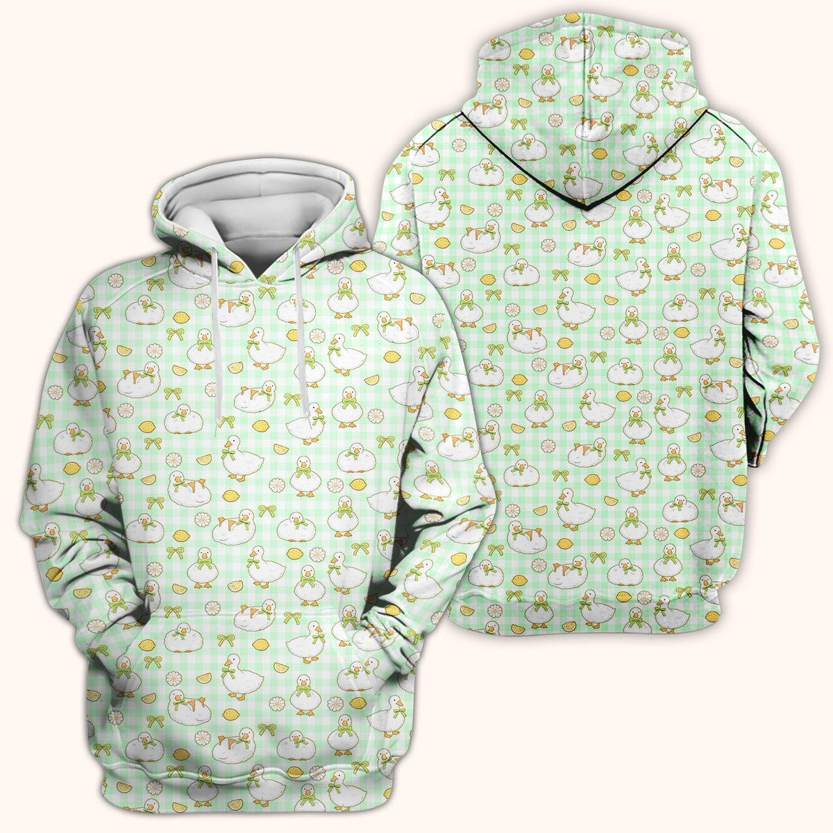 Adorable Ducks Lemon Daisy Nurse Scrub Top