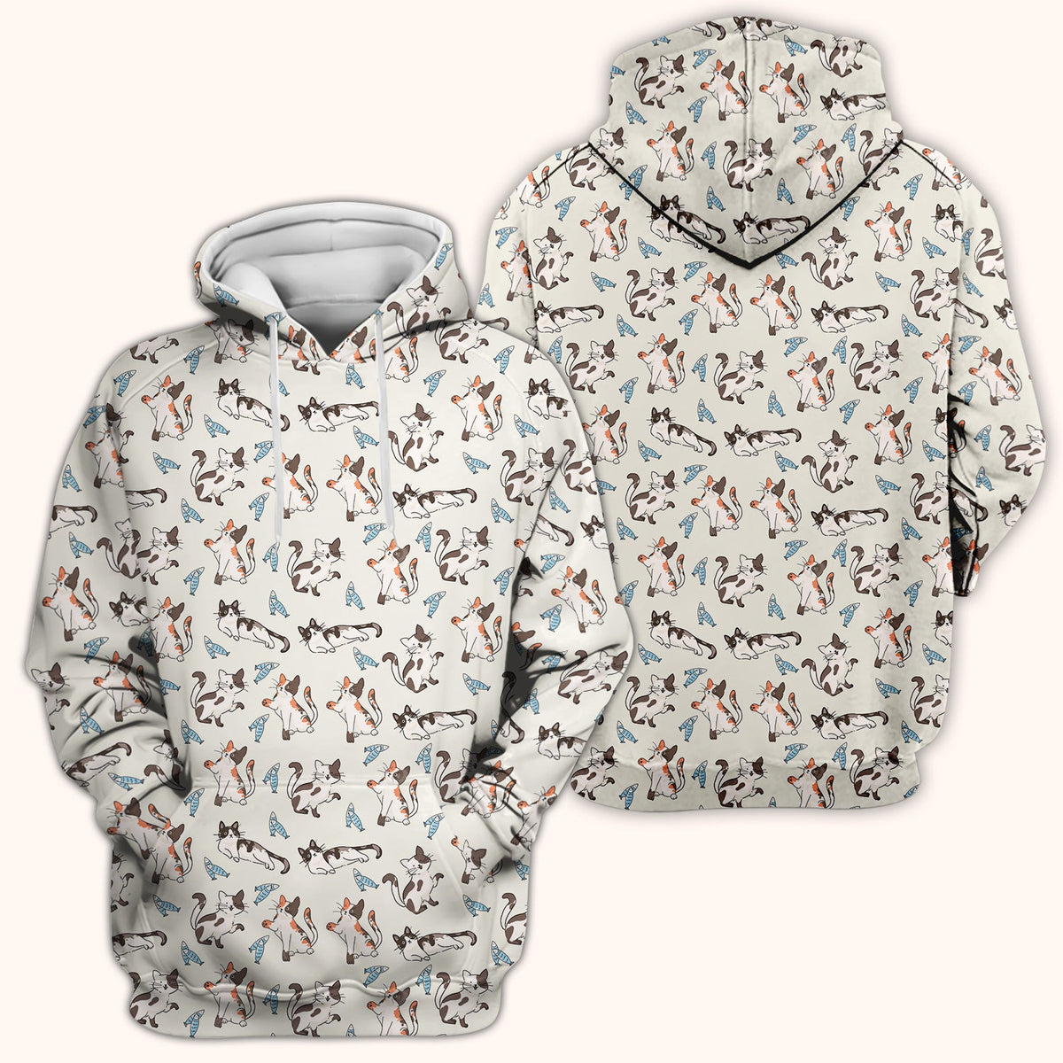 Playful Cats Fish Nurse Scrub Top