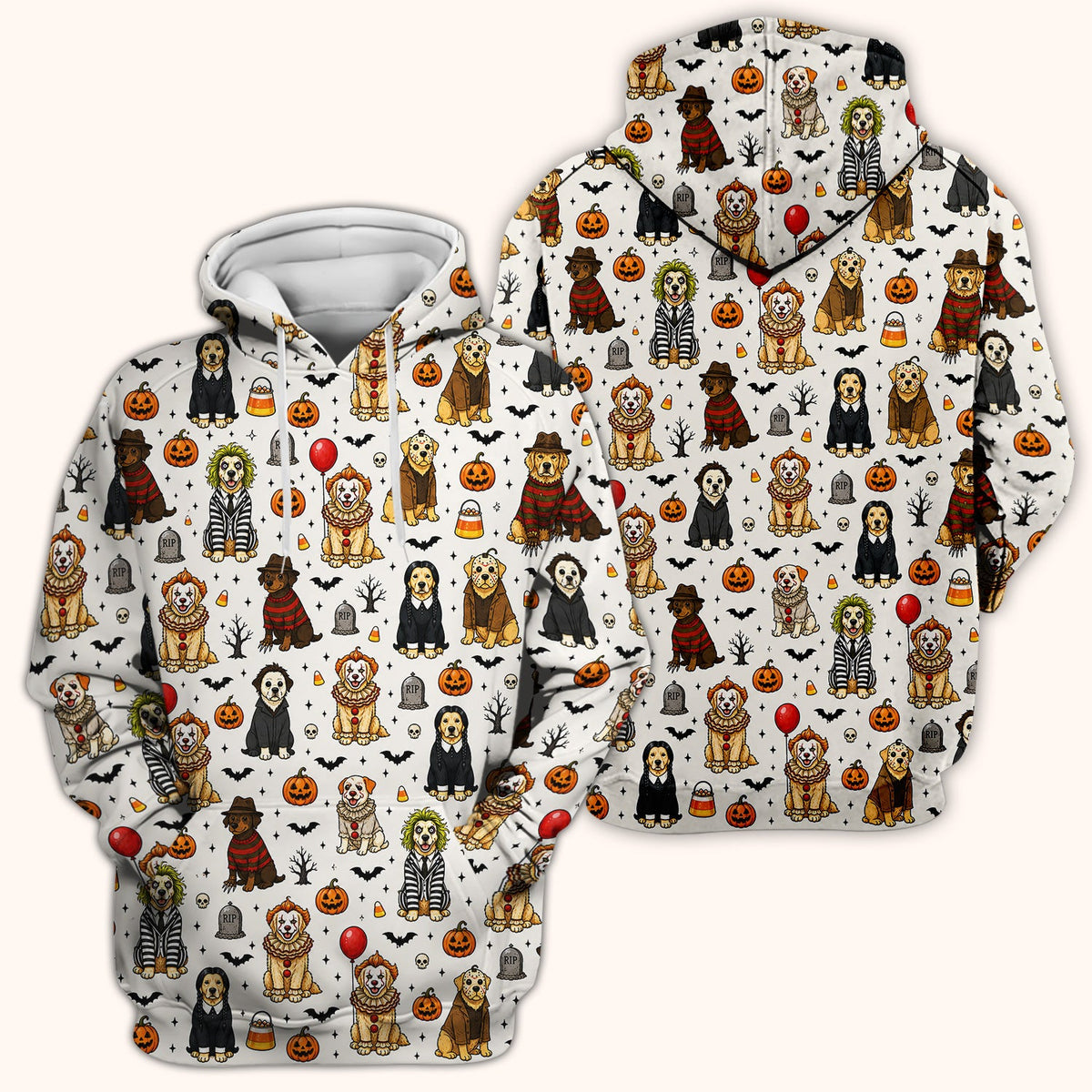 Halloween Dog Nurse Scrub Top