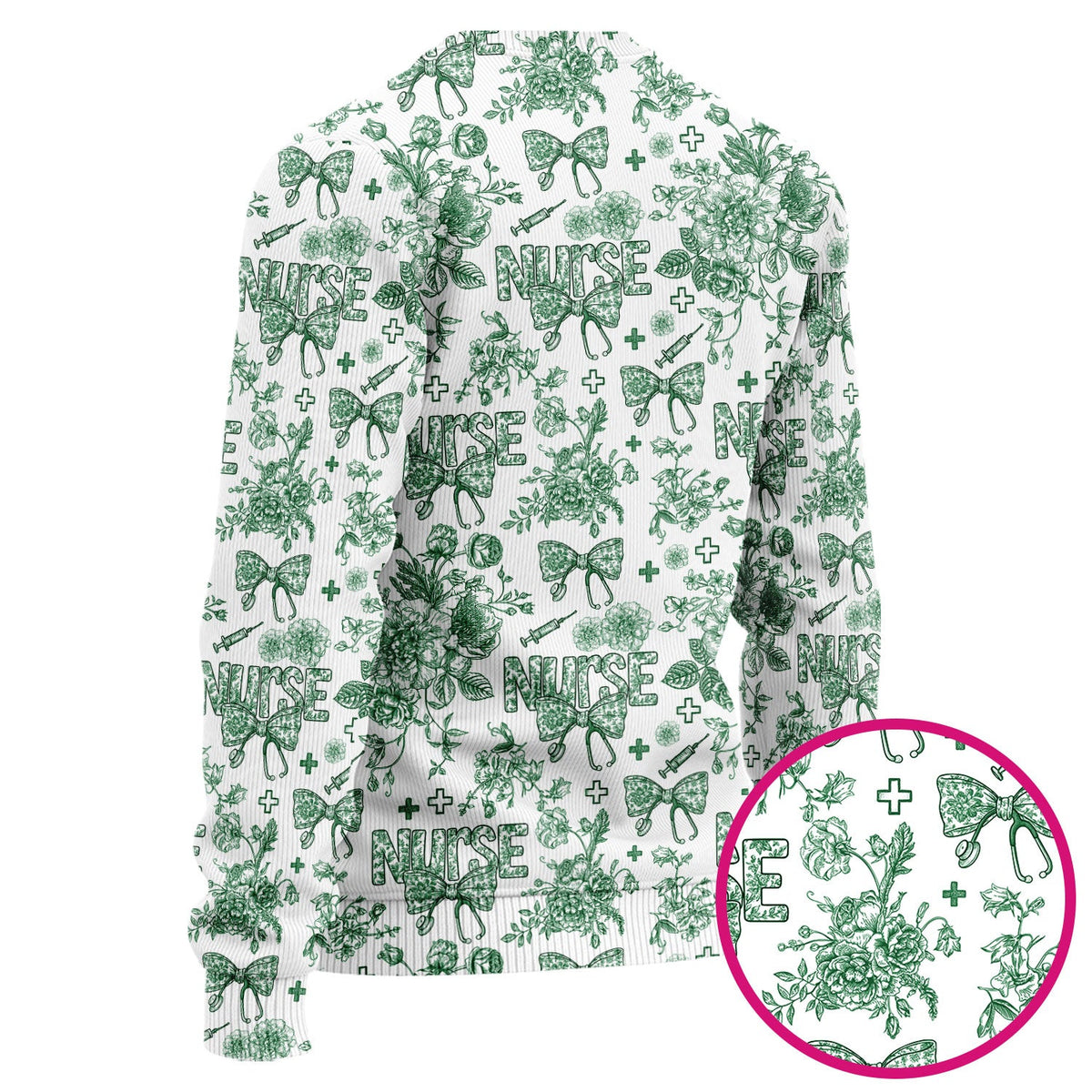 Toile De Jouy Floral Nurse Scrub Set
