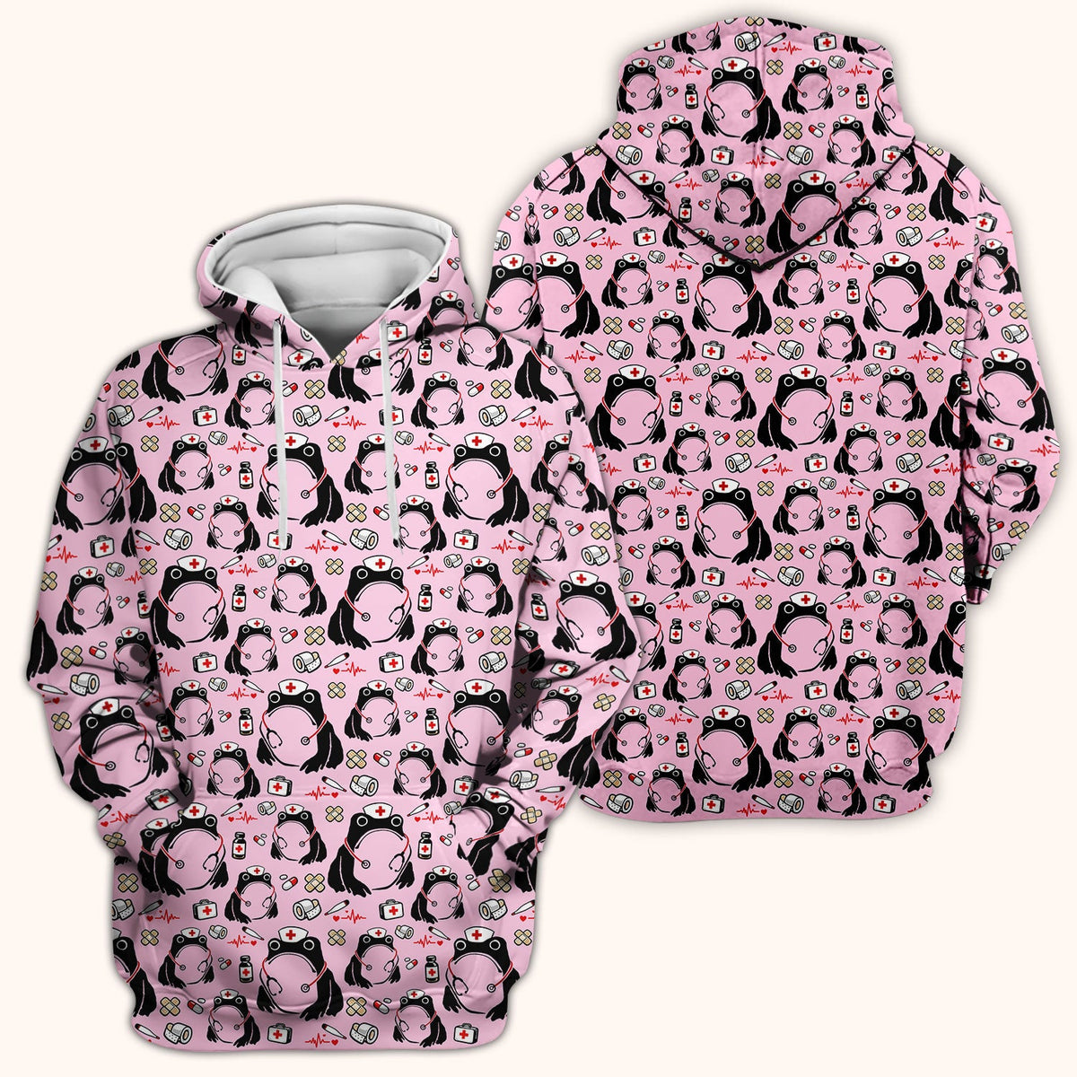 Frog Medical Nurse Scrub Top