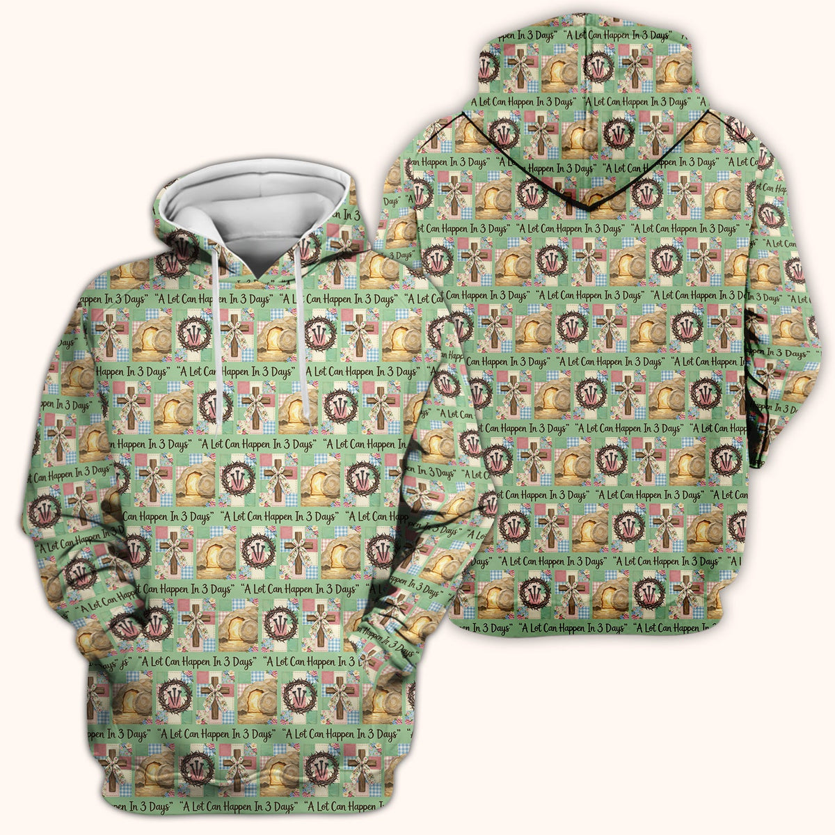 Christian Easter Cross Nurse Scrub Top