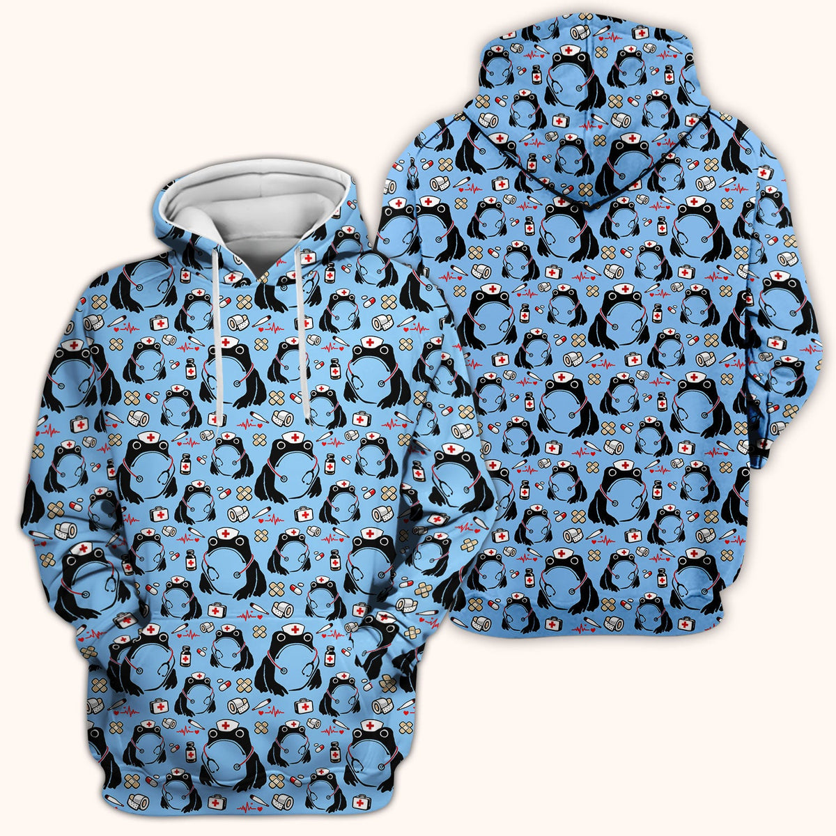 Frog Medical Nurse Scrub Top