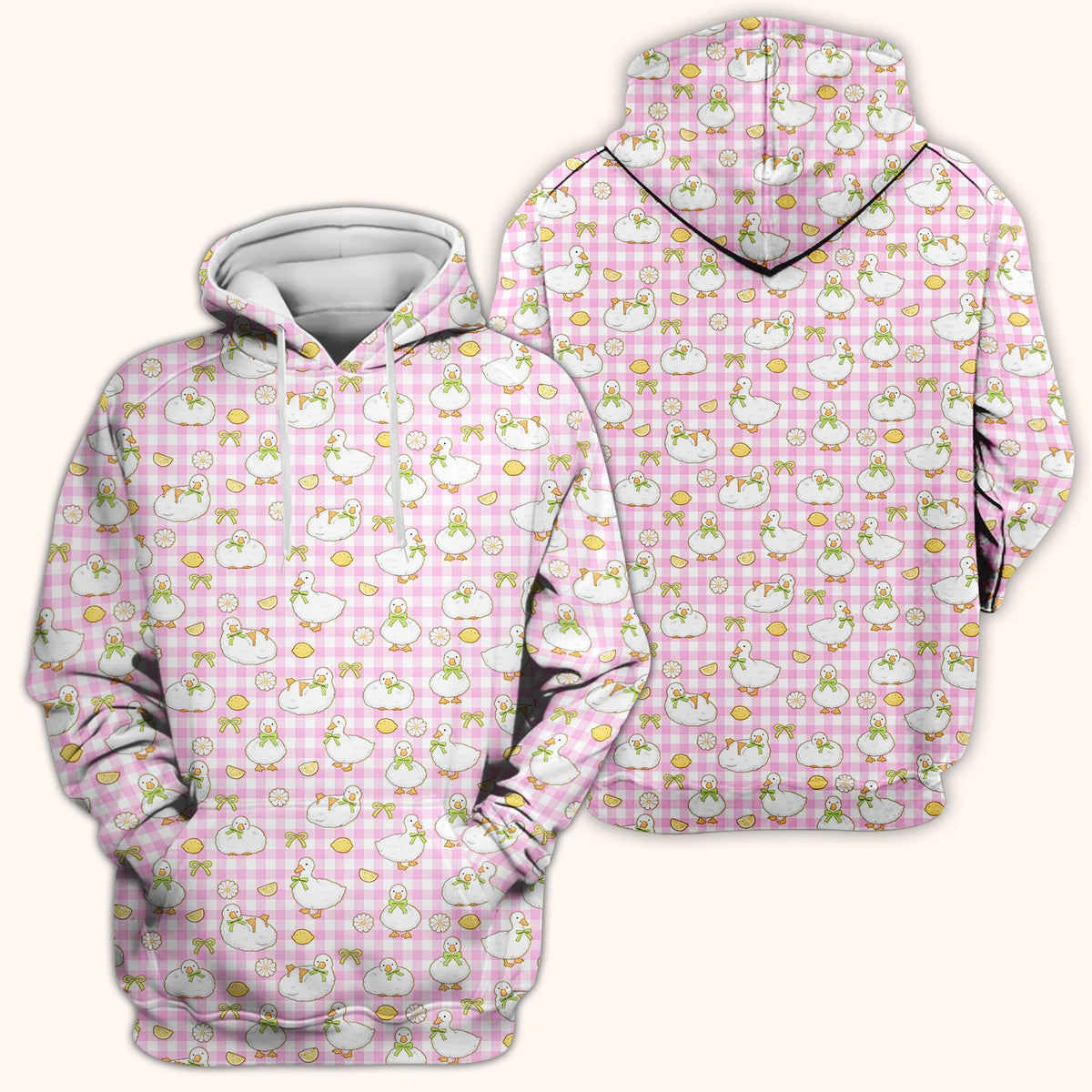 Adorable Ducks Lemon Daisy Nurse Scrub Top
