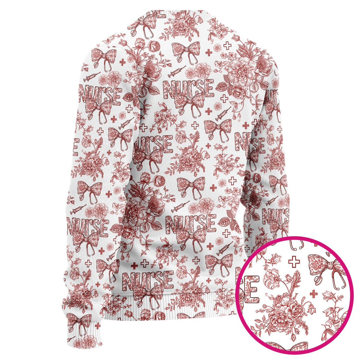 Toile De Jouy Floral Nurse Scrub Set