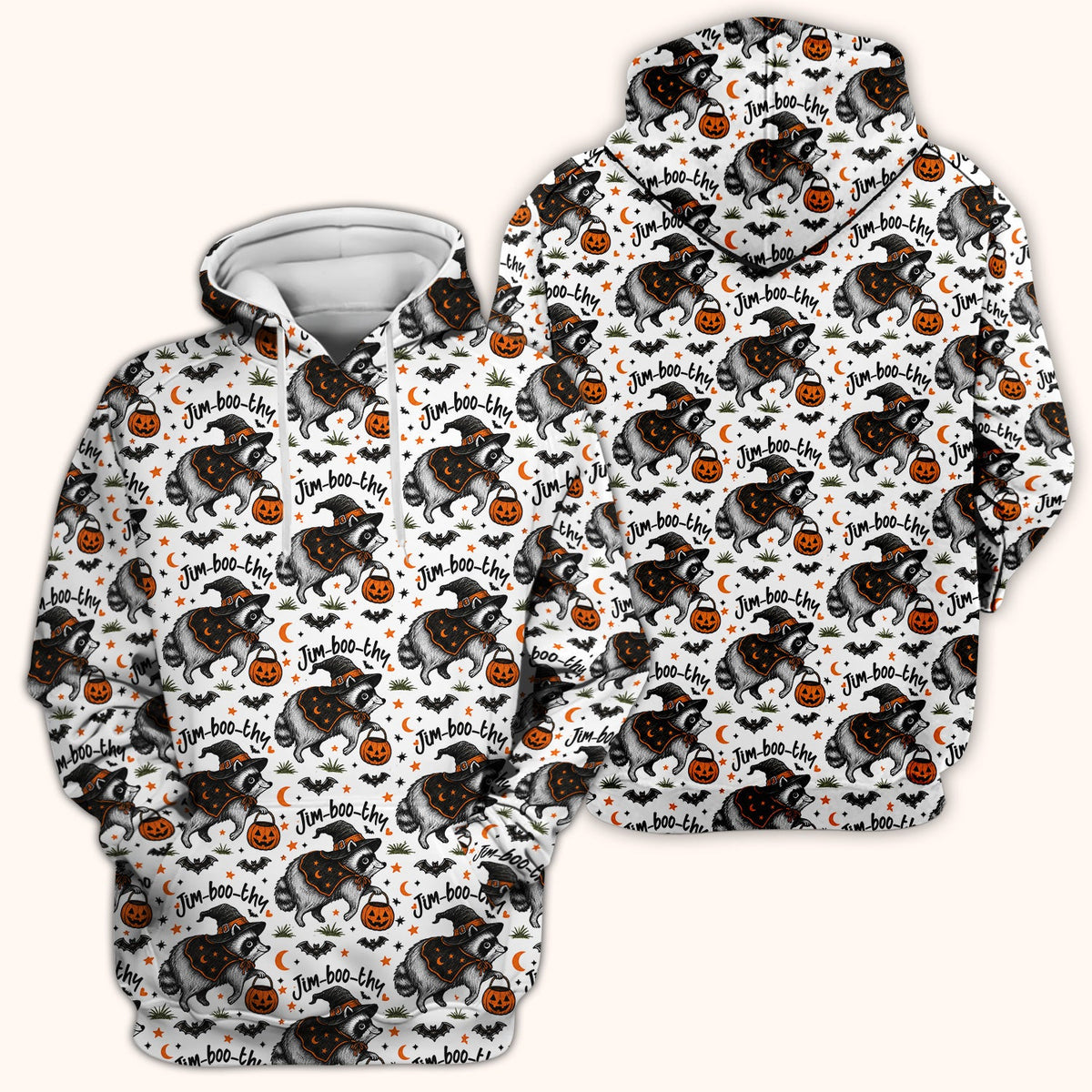 Jim Boo Thy Raccoon Nurse Scrub Top