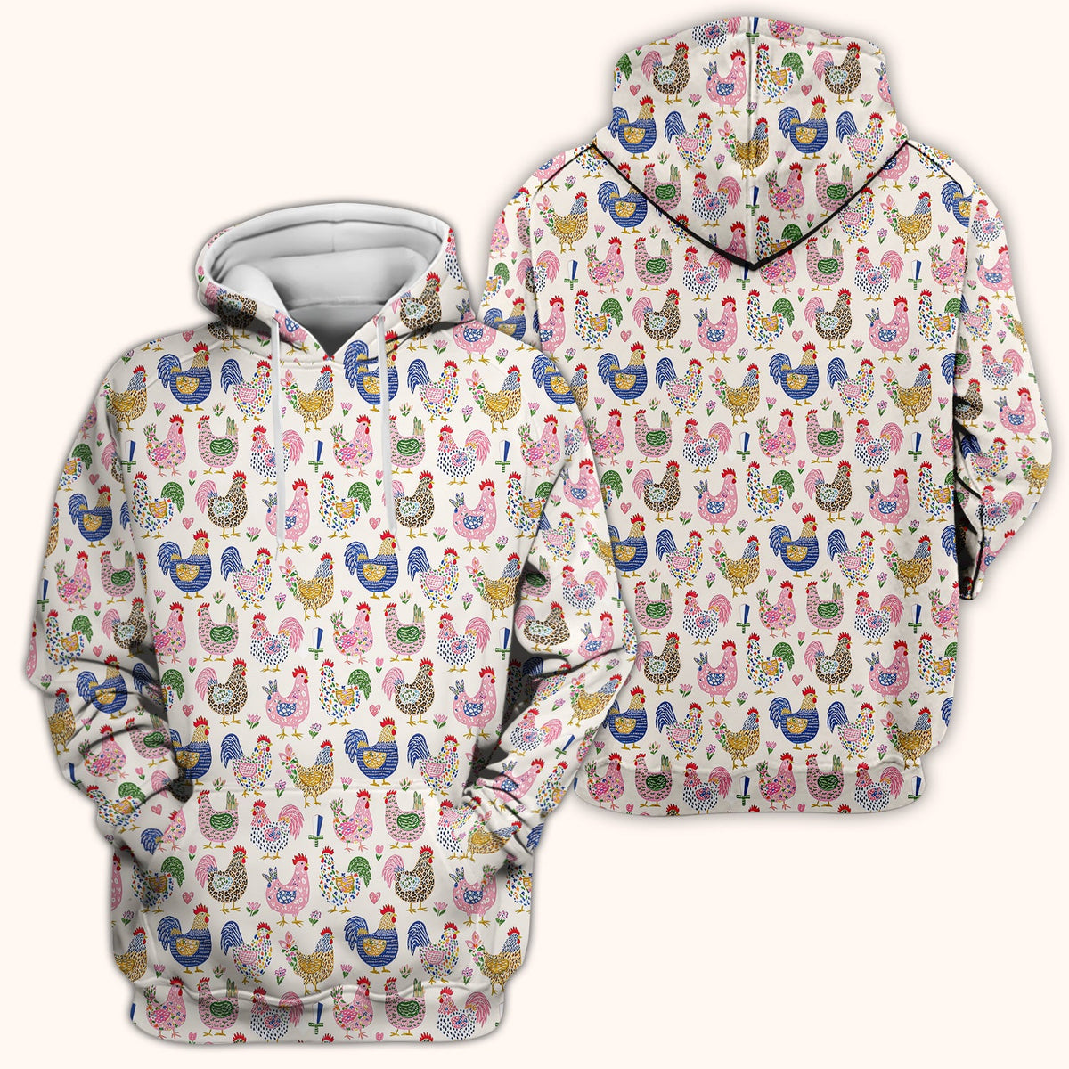 Chicken Rooster Nurse Scrub Top