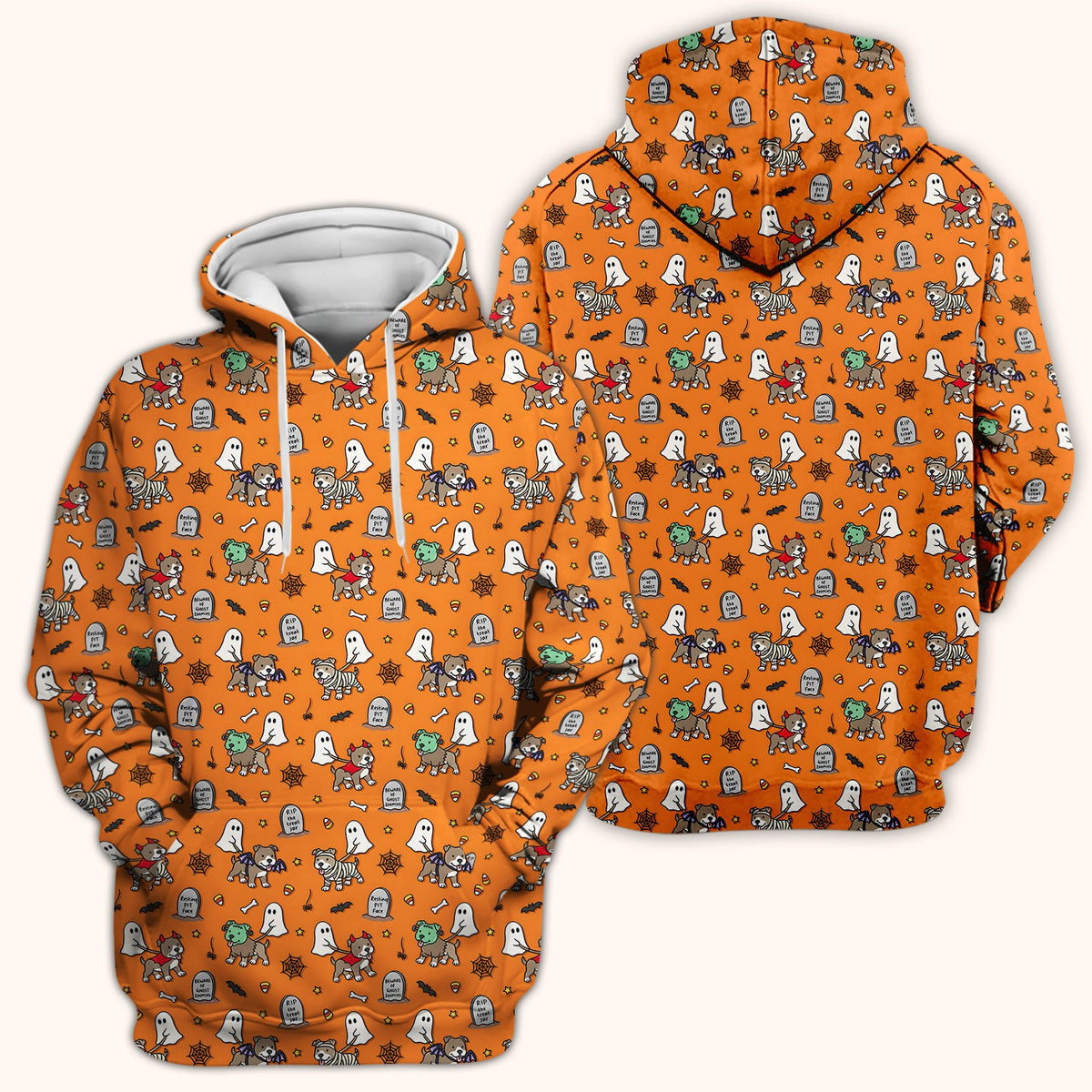 Halloween Pit Bull Costume Nurse Scrub Top