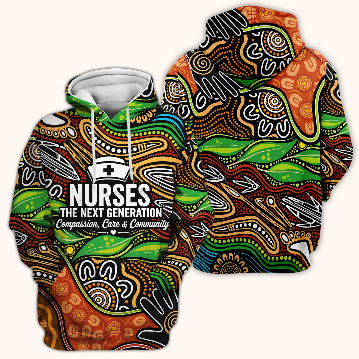 Dot Art Nurse Quote Scrub Top