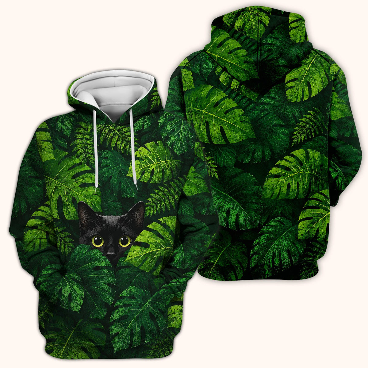 Hidden Black Cat Nurse Scrub Top